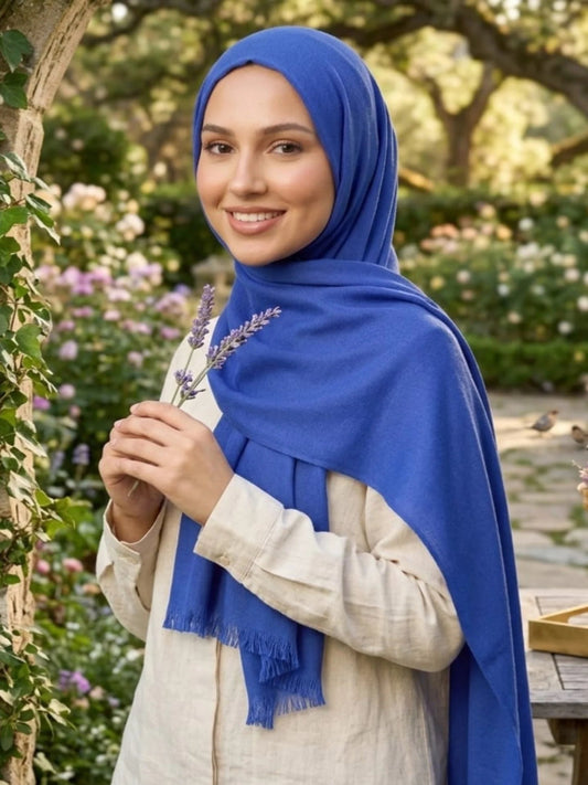Turkish Lawn Hijab - ROYAL BLUE