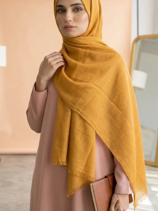 Turkish Lawn Hijab - MUSTARD