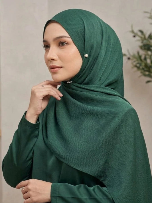 Luxury crinkle silk- GREEN