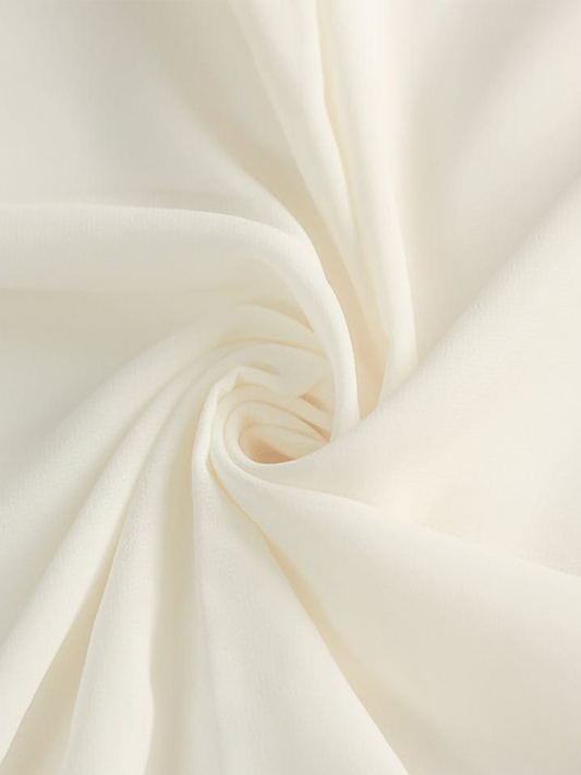 Premium Georgette Hijab - HALF WHITE
