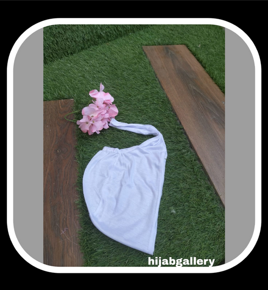 Under Hijab Tie Knot Cap - WHITE