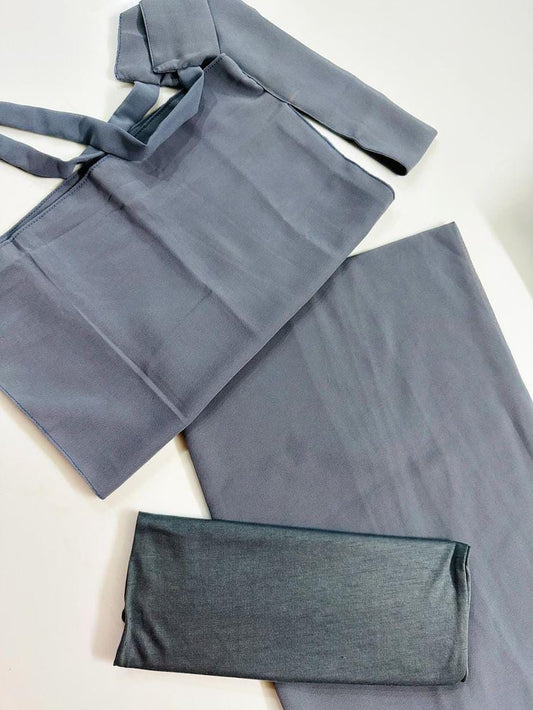 SAUDI HIJAB NIQAB SET GREY