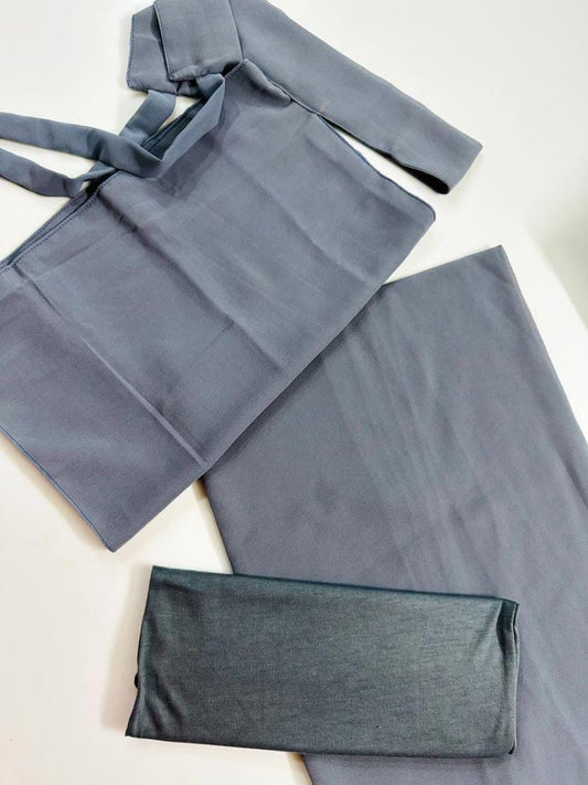 SAUDI HIJAB NIQAB SET GREY