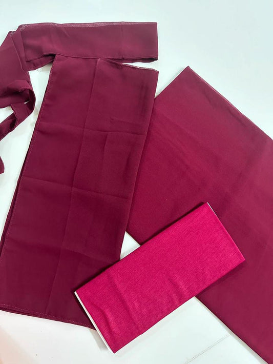 SAUDI HIJAB NIQAB CAP SET MAROON