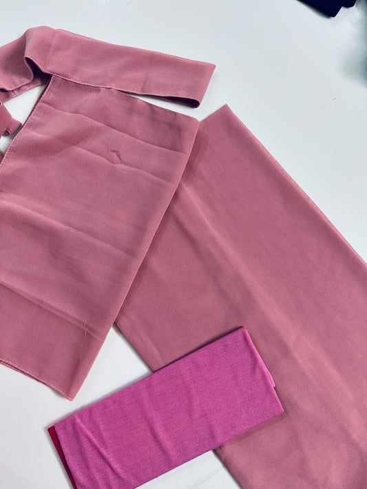 SAUDI HIJAB NIQAB CAP SET TEA PINK
