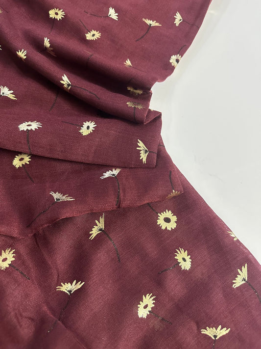 SUMMER FOIL HIJAB BURGUNDY