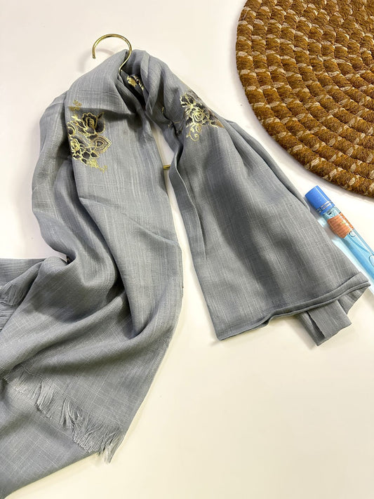 FOIL TURKISH HIJAB-GREY
