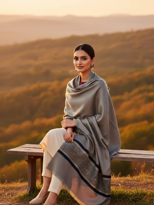 Lux Pashmina Shawl-Moon
