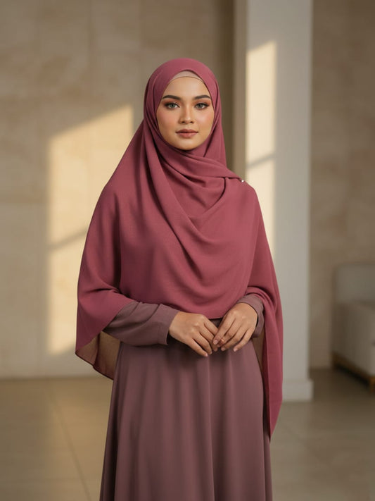 Moonlight Hijab-Rust Red