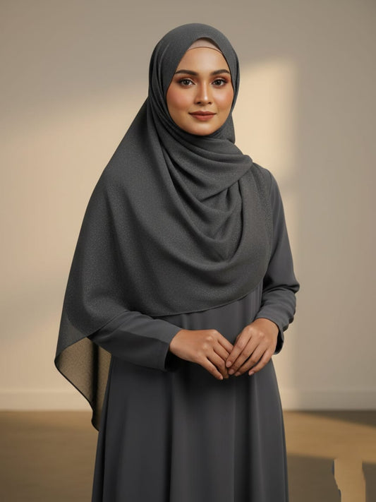 Moonlight Hijab-Charcoal