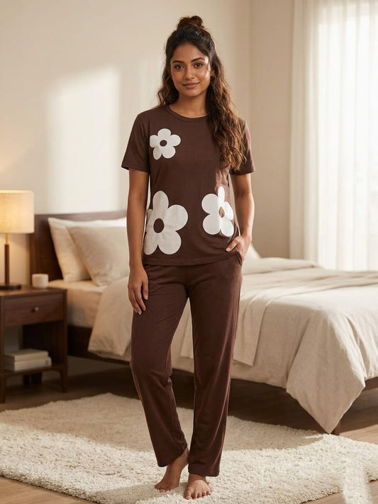 Ladies NightWear-Chocolate Brown