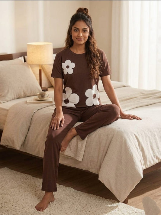 Ladies NightWear-Chocolate Brown