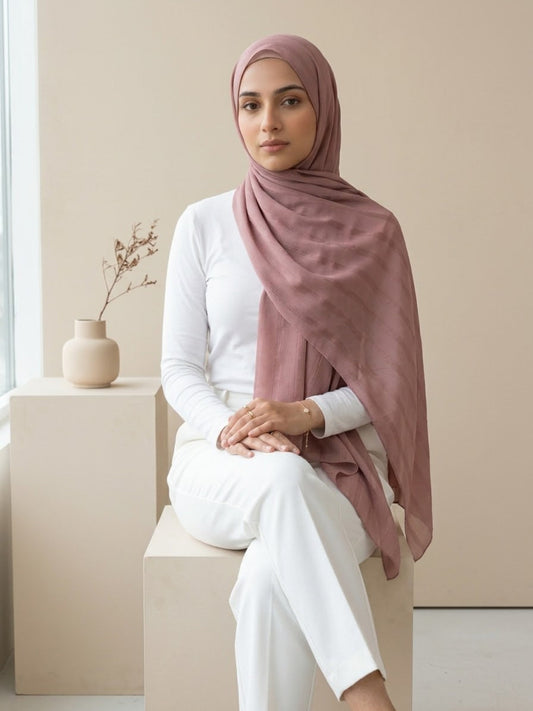 Aura Georgette Hijab-Blush Pink