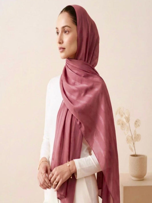 Aura Georgette Hijab-Vintage Rose