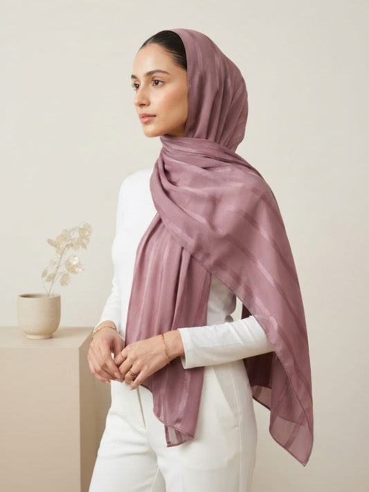 Aura Georgette Hijab-Dusty Mauve