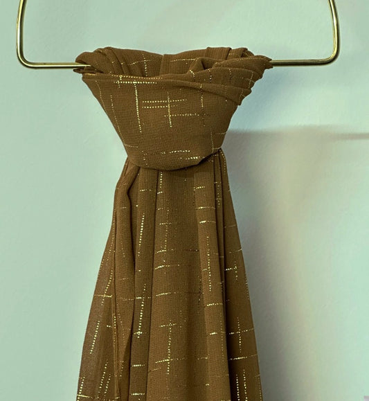 Royal Georgette Hijab - brown