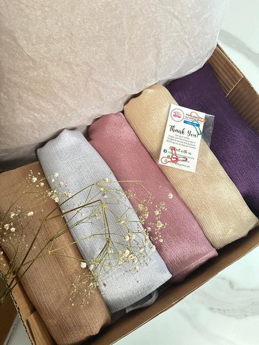 Bundle of 5 - Luxury Crinkle Silk