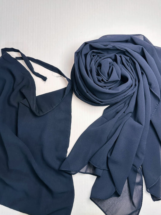 Hijab Niqab - NAVY BLUE