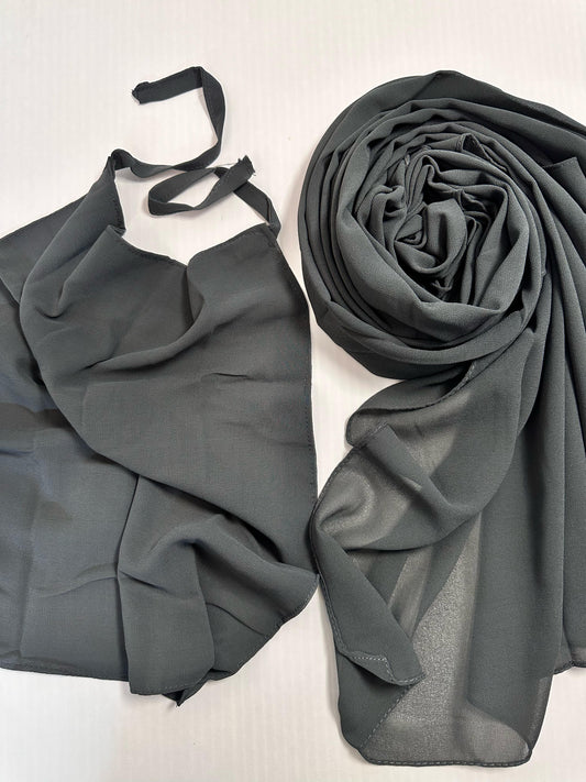 Hijab Niqab - CHARCOAL