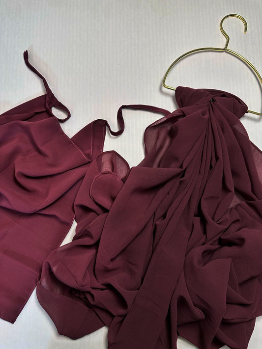 Hijab Niqab - DARK PLUM
