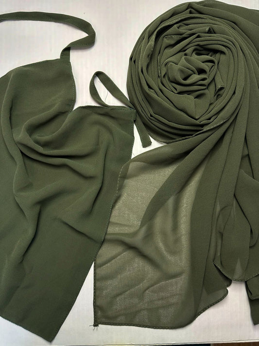 Hijab Niqab - OLIVE