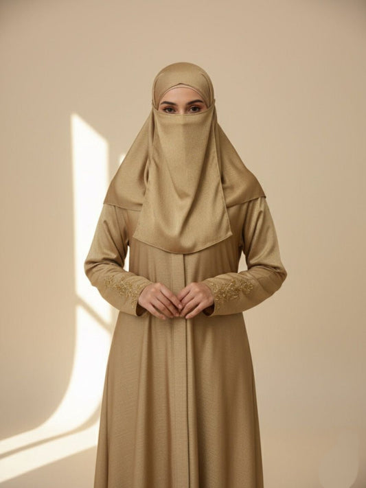 Crinkle Silk Hijab Niqab Set