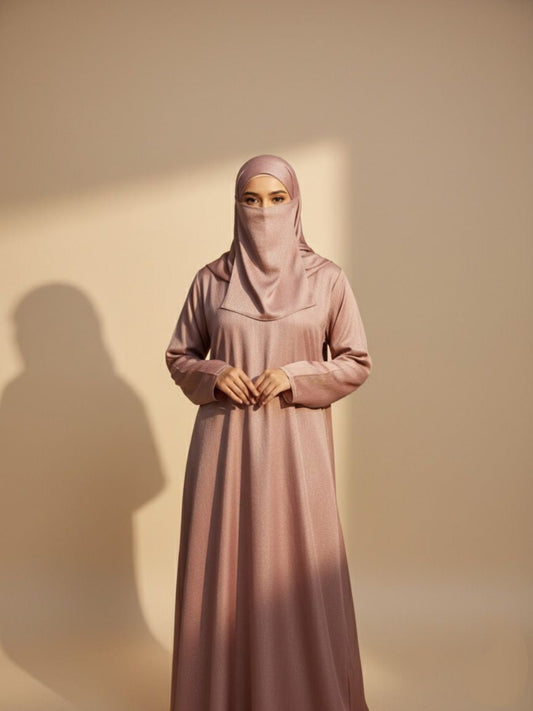 Crinkle Silk Hijab Niqab Set