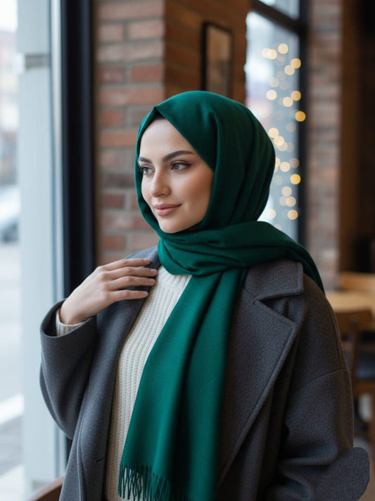 Cashmere pashmina Green