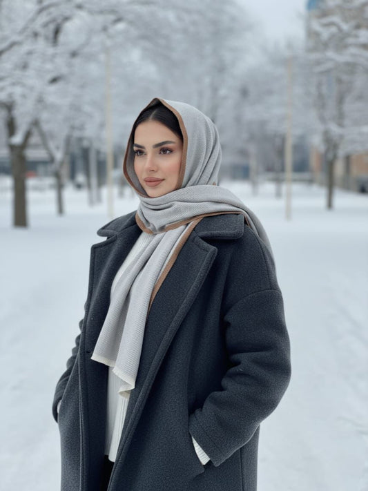 Wool Muse Hijab Pastel Grey