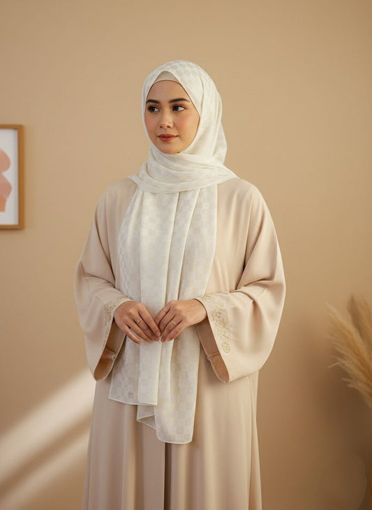 DAZZLE CHIFFON HIJAB-OFFWHITE