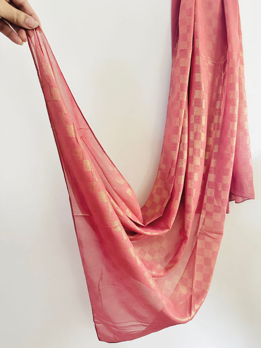 DAZZLE CHIFFON HIJAB-PINK