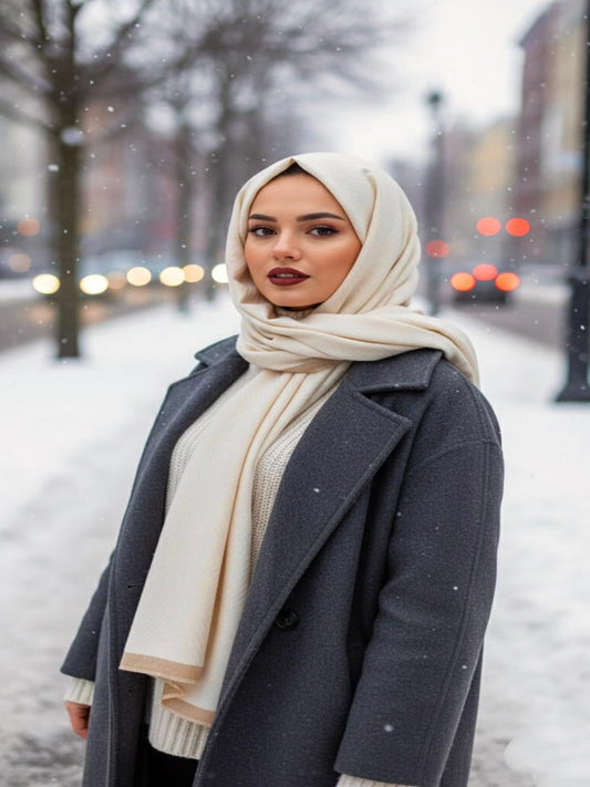 Mist Woolen Hijab Butter