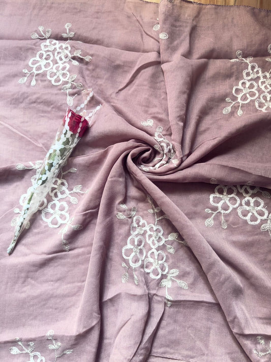 Embroide Floral Hijab PURPLE