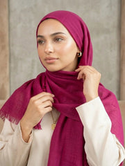 Turkish Lawn Hijab -RASPBERRY