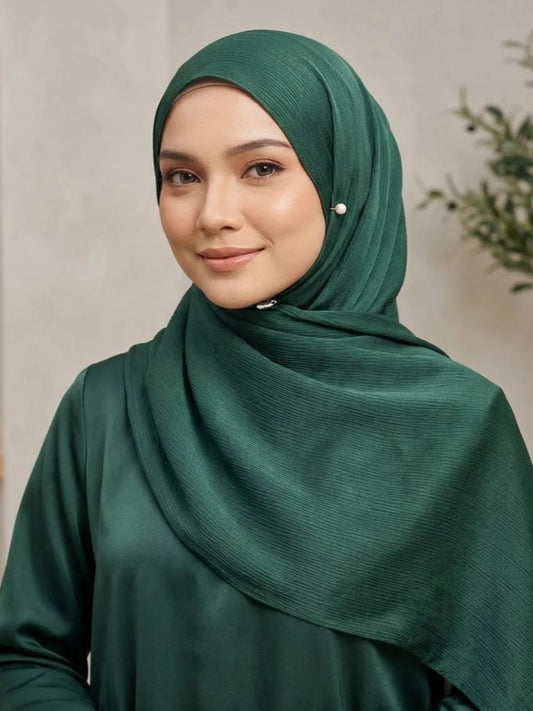 Luxury crinkle silk- GREEN