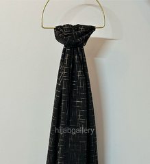 Royal Georgette Hijab - BLACK