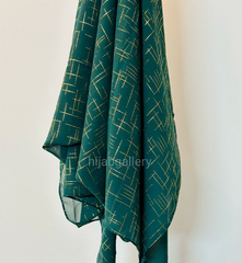 Royal Georgette Hijab - DARK GREEN