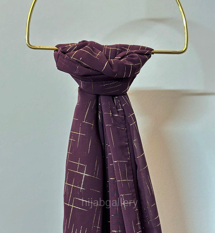 Royal Georgette Hijab - EGGPLANT