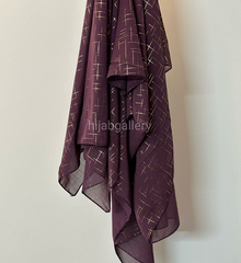 Royal Georgette Hijab - EGGPLANT