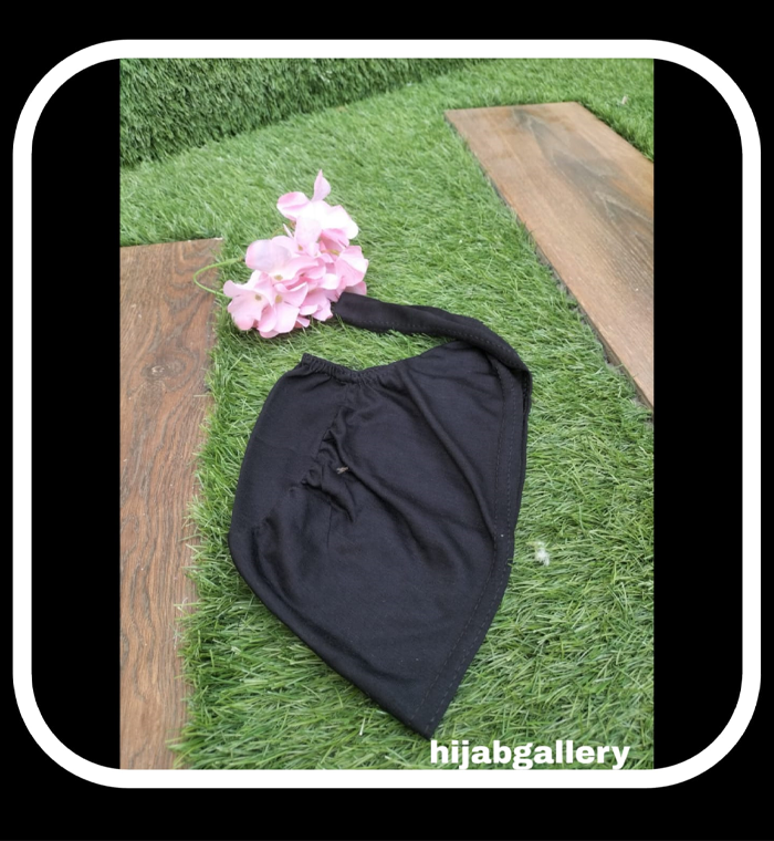 Under Hijab Tie Knot Cap - BLACK