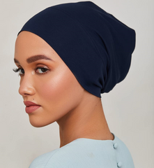 Under Hijab Tube Cap - NAVY BLUE