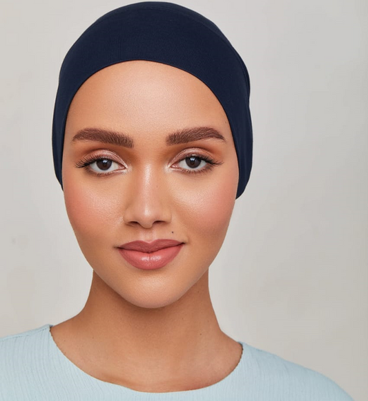 Under Hijab Tube Cap - NAVY BLUE