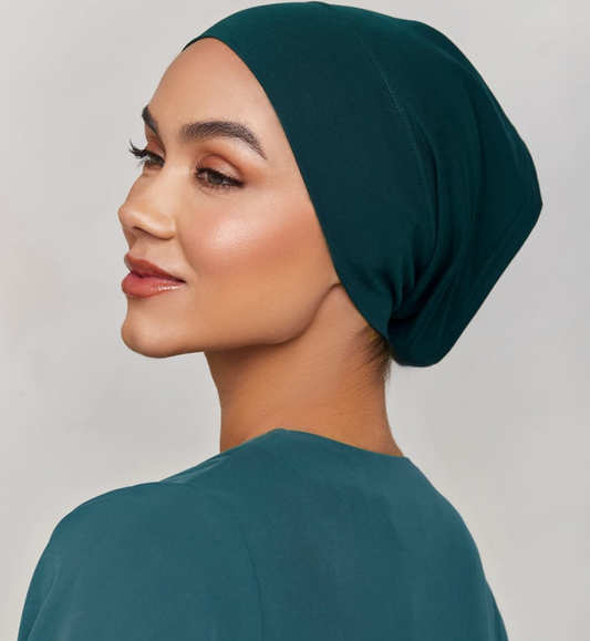 Under Hijab Tube Cap - TEAL GREEN