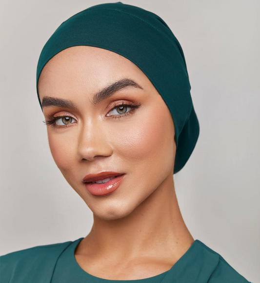 Under Hijab Tube Cap - TEAL GREEN