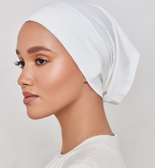 Under Hijab Tube Cap - WHITE