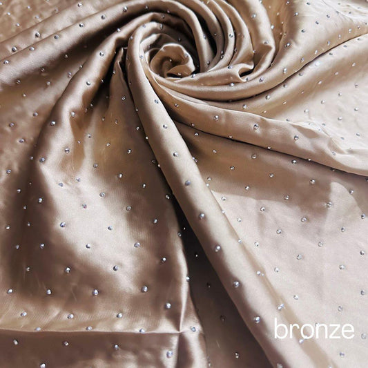 Dimond silk hijabs-BRONZE