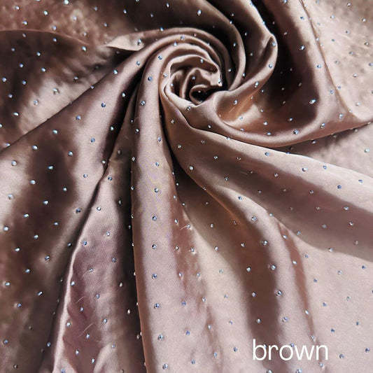 Dimond silk hijabs-BROWN