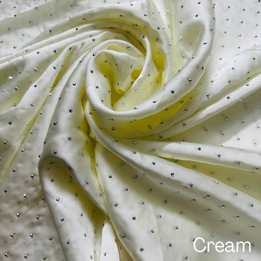 Diamond silk hijab - CREAM