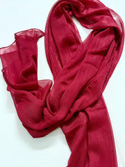 Metallic Chiffon Hijab -MAROON