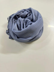 Metallic Chiffon Hijab - blue grey